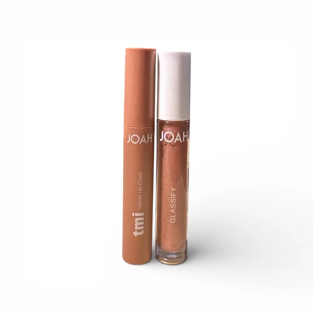 JOAH Lip Gloss Set - Soft Peach and Glittering Gold - Picture 1 of 5